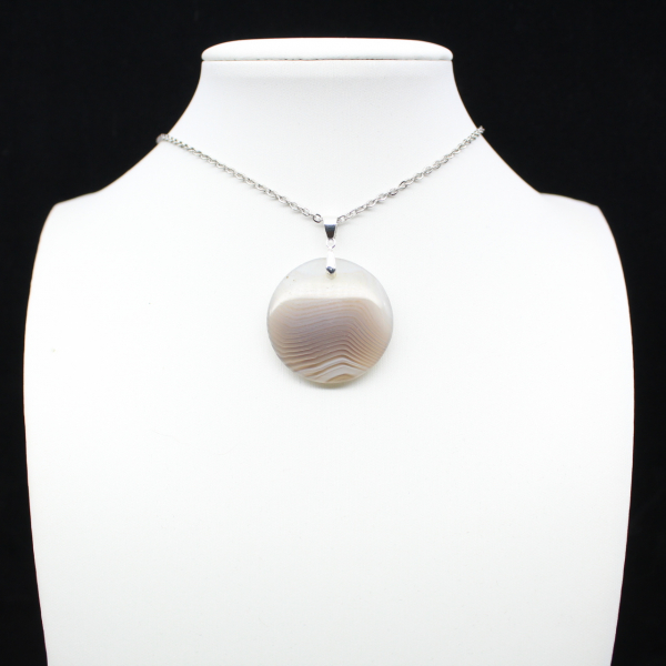Banded agate pendant