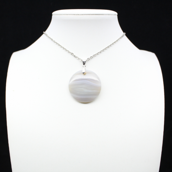 Banded agate pendant