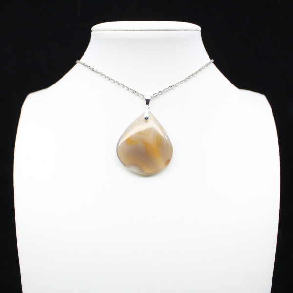 Banded agate pendant