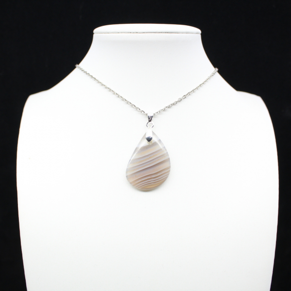 Banded agate pendant
