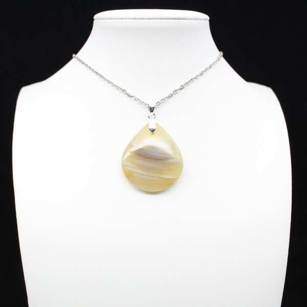 Banded agate pendant