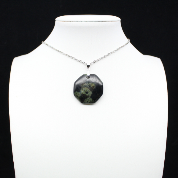 Octagon shaped Kambamba Jasper pendant