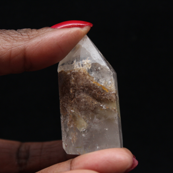 Quartz prism with inclusion