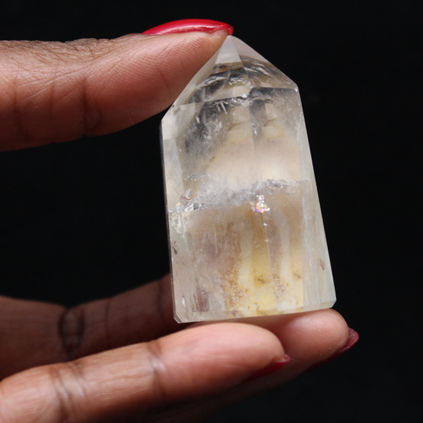 Quartz prism with inclusion
