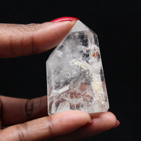Quartz prism with inclusion