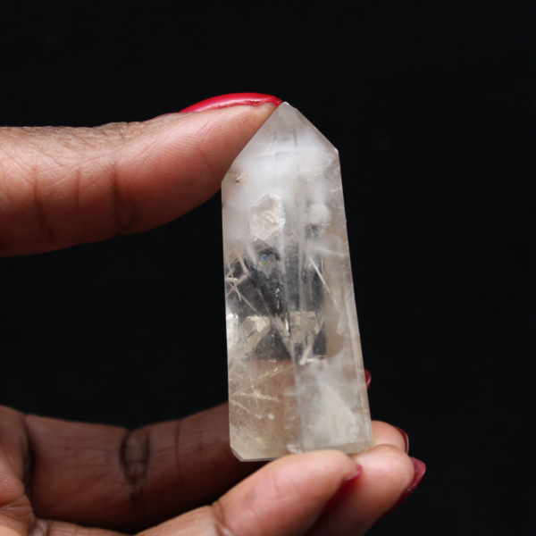 Quartz prism with inclusion