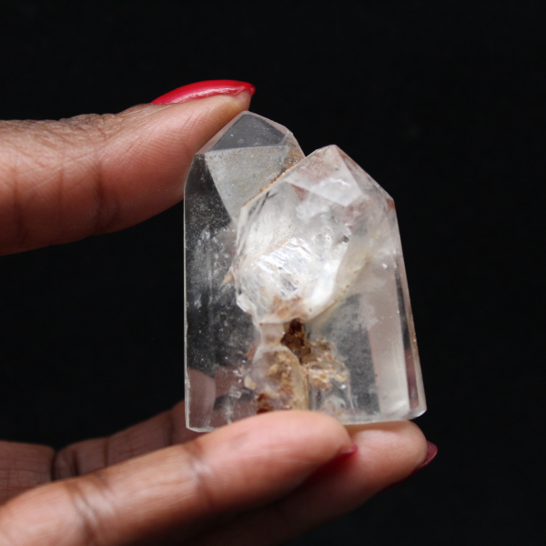 Quartz prism with inclusion