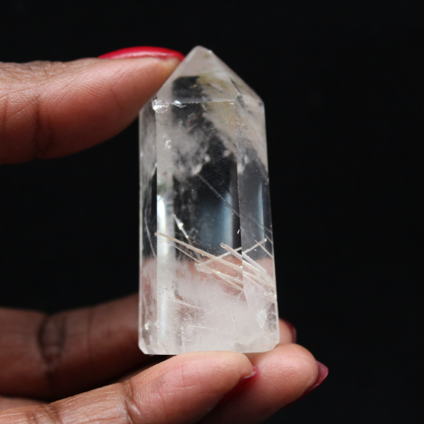 Quartz prism with inclusion