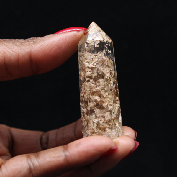 Quartz prism with inclusion