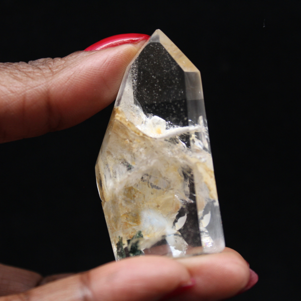 Quartz prism with inclusion