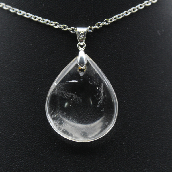 Natural rock crystal pendant