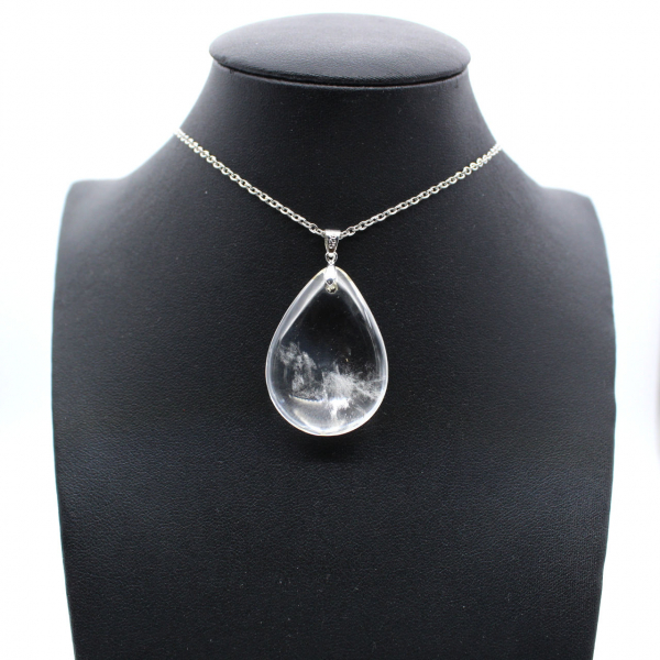 Rock crystal stone pendant