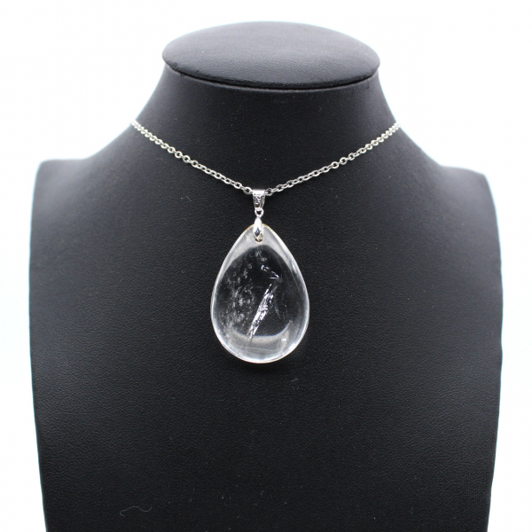 Rock crystal stone pendant