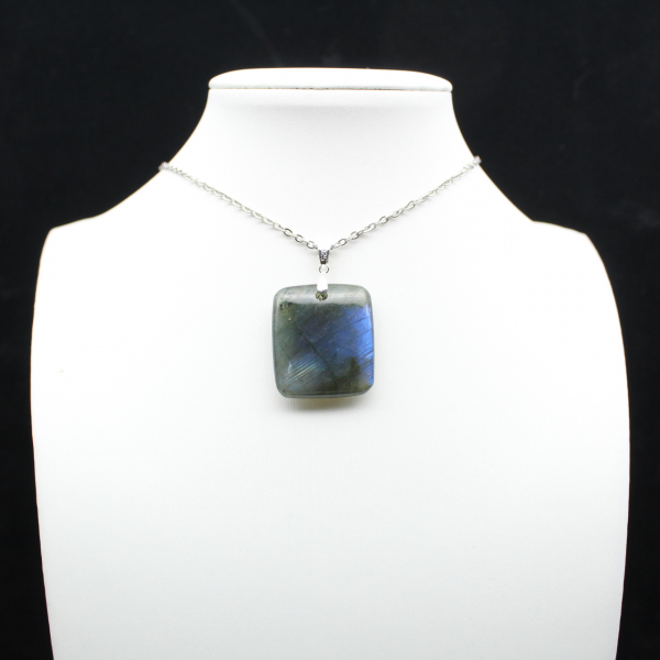 Square labradorite pendant