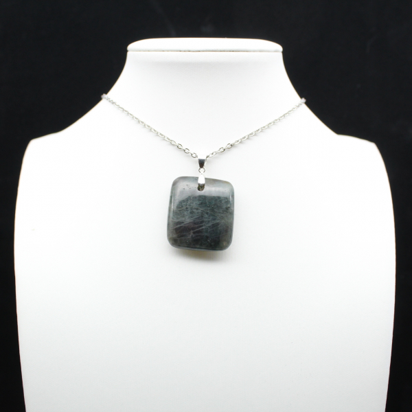 Natural labradorite square pendant