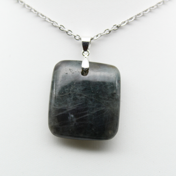 Natural labradorite square pendant
