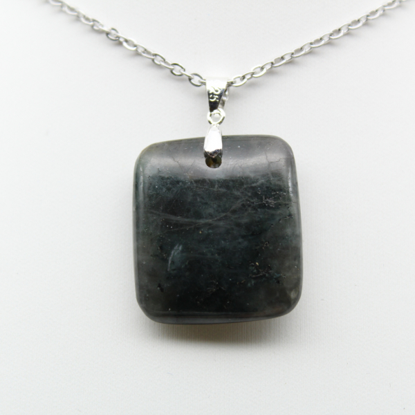 Natural labradorite square pendant