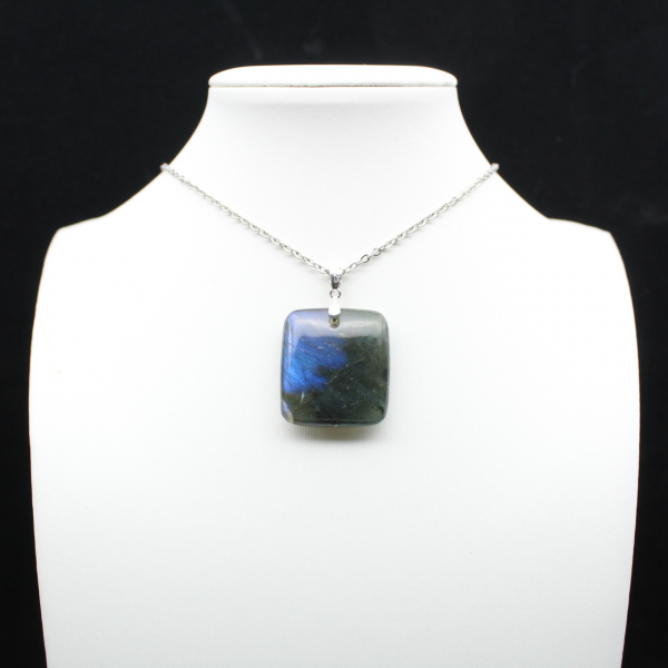 Labradorite square pendant