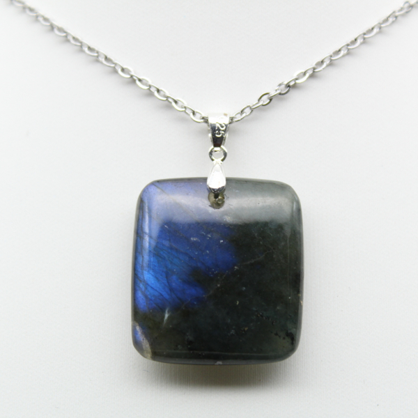Labradorite square pendant