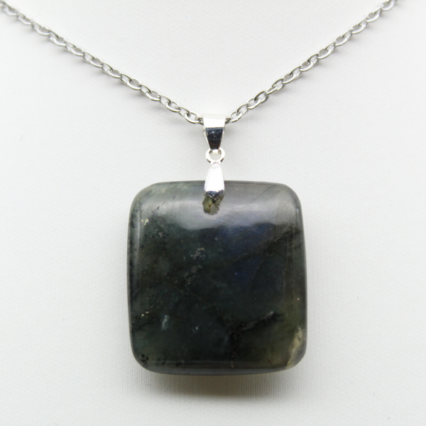 Labradorite square pendant