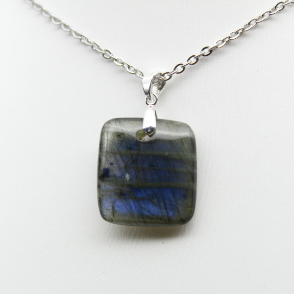 Square labradorite pendant