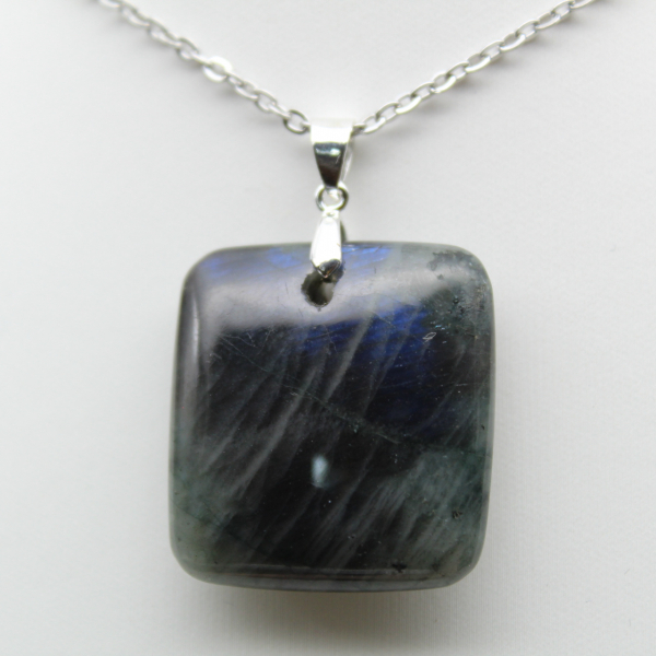 Square labradorite pendant