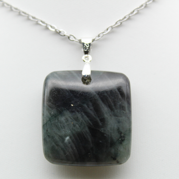 Square labradorite pendant