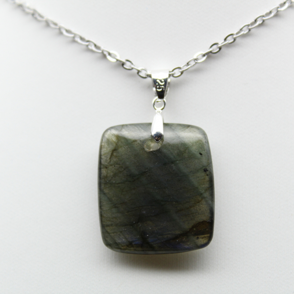 Square labradorite pendant