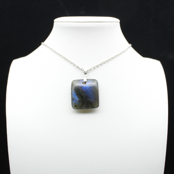 Square Labradorite Stone Pendant