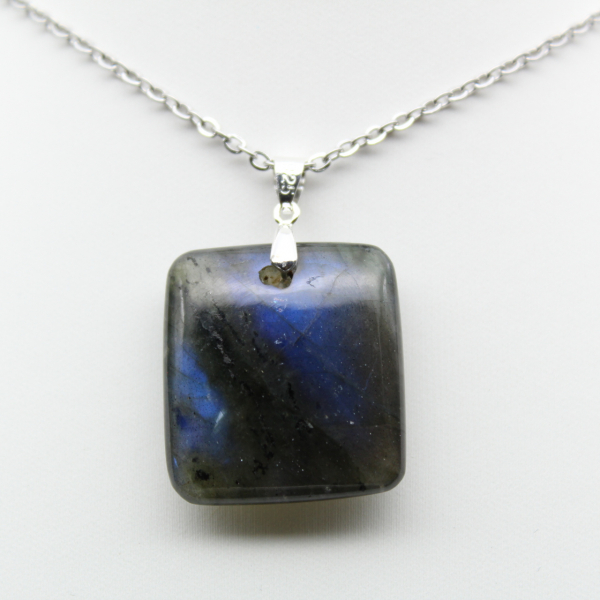 Square Labradorite Stone Pendant