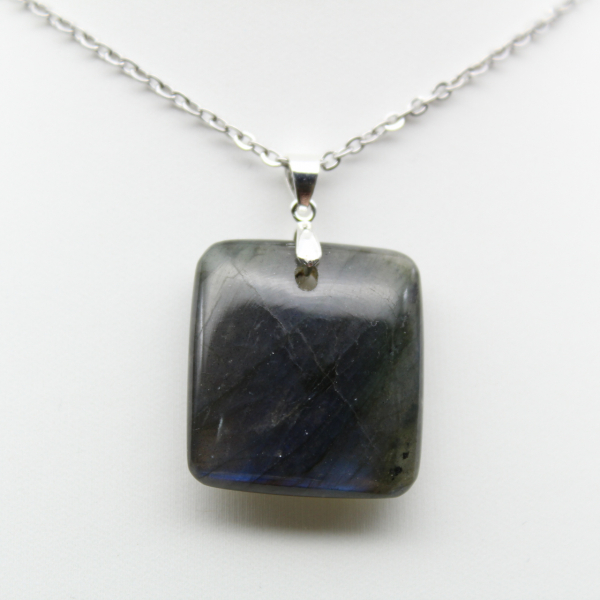 Square Labradorite Stone Pendant