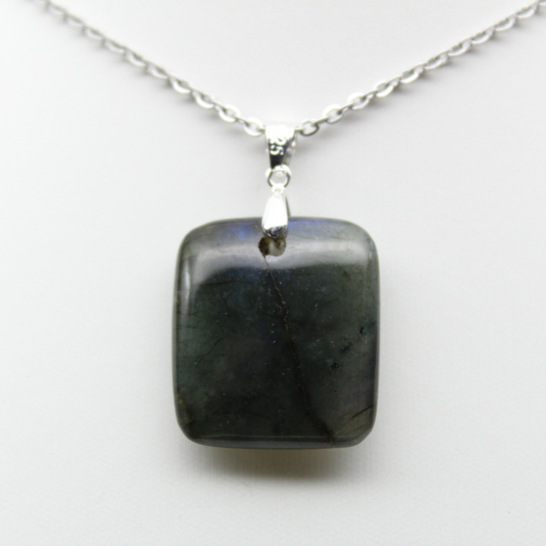 Square labradorite pendant