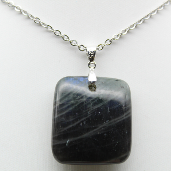 Square labradorite pendant
