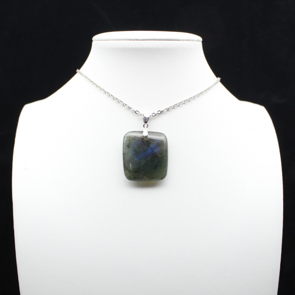 Square labradorite pendant
