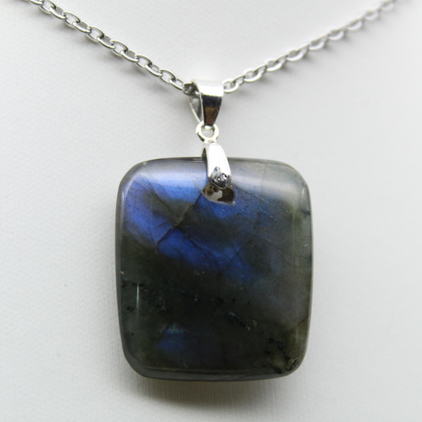 Square labradorite pendant