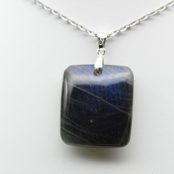 Square Labradorite Stone Pendant
