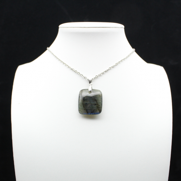Labradorite square pendant