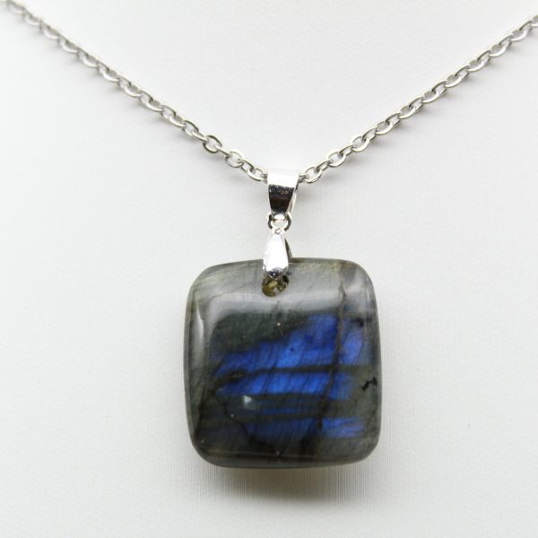 Labradorite square pendant