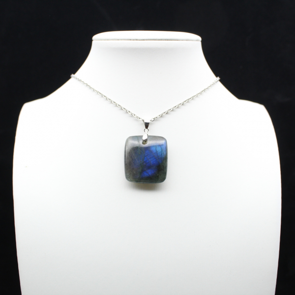 Square Labradorite Stone Pendant