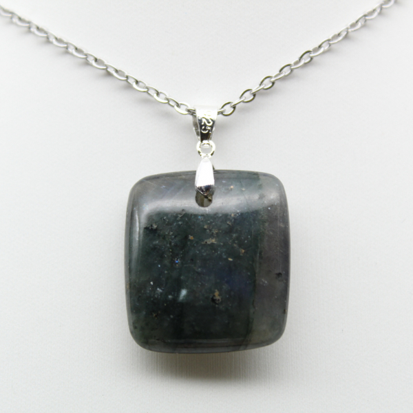 Square Labradorite Stone Pendant