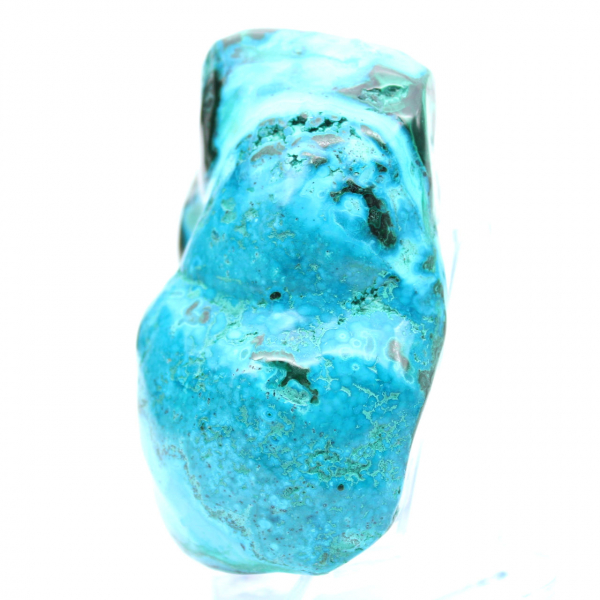 Polished chrysocolla from Congo decoration