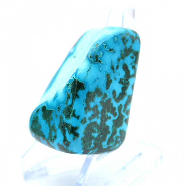 Polished chrysocolla from Congo
