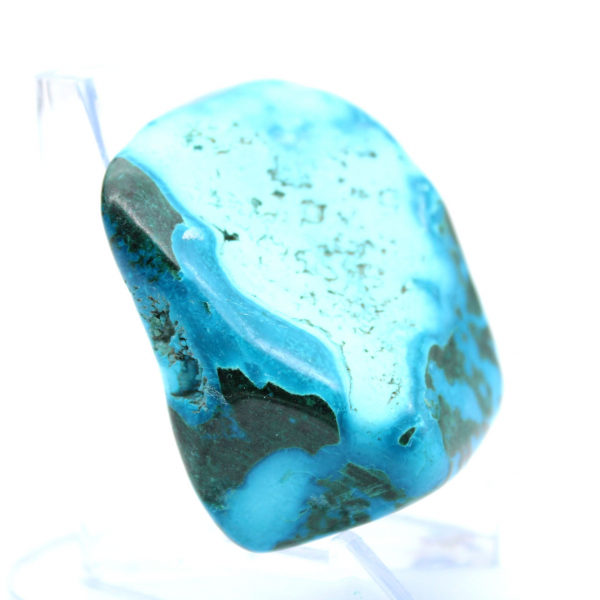 Polished chrysocolla from Congo