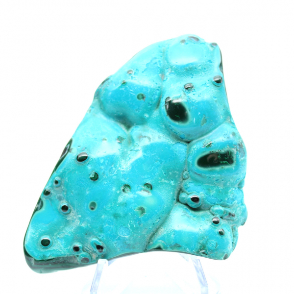 Polished chrysocolla decorative stone