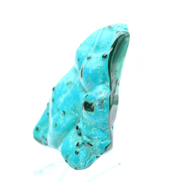 Polished chrysocolla decorative stone