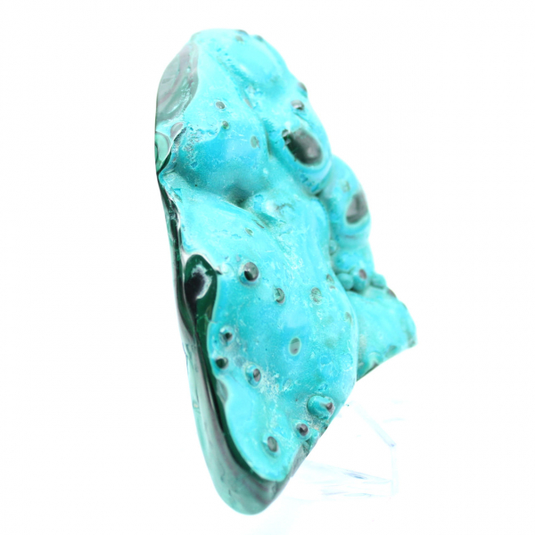 Polished chrysocolla decorative stone