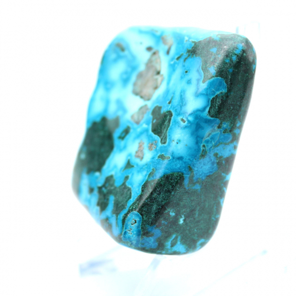Polished chrysocolla for interior decoration