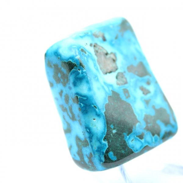 Polished chrysocolla for interior decoration