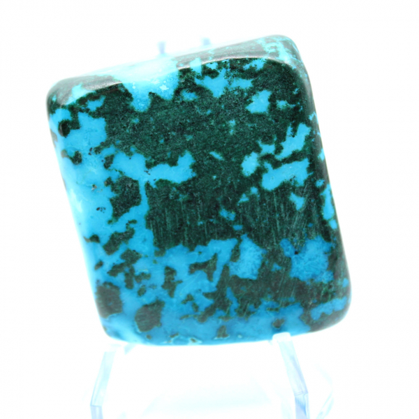 Polished chrysocolla for interior decoration
