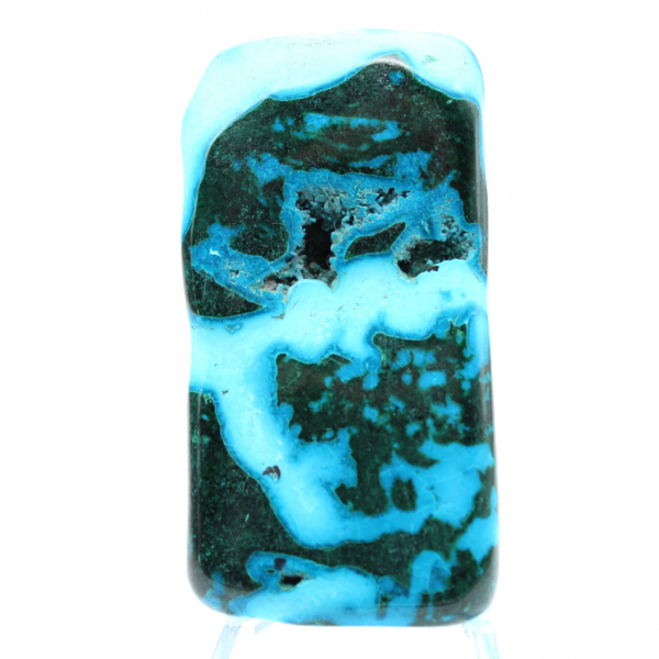 Natural polished Chrysocolla stone